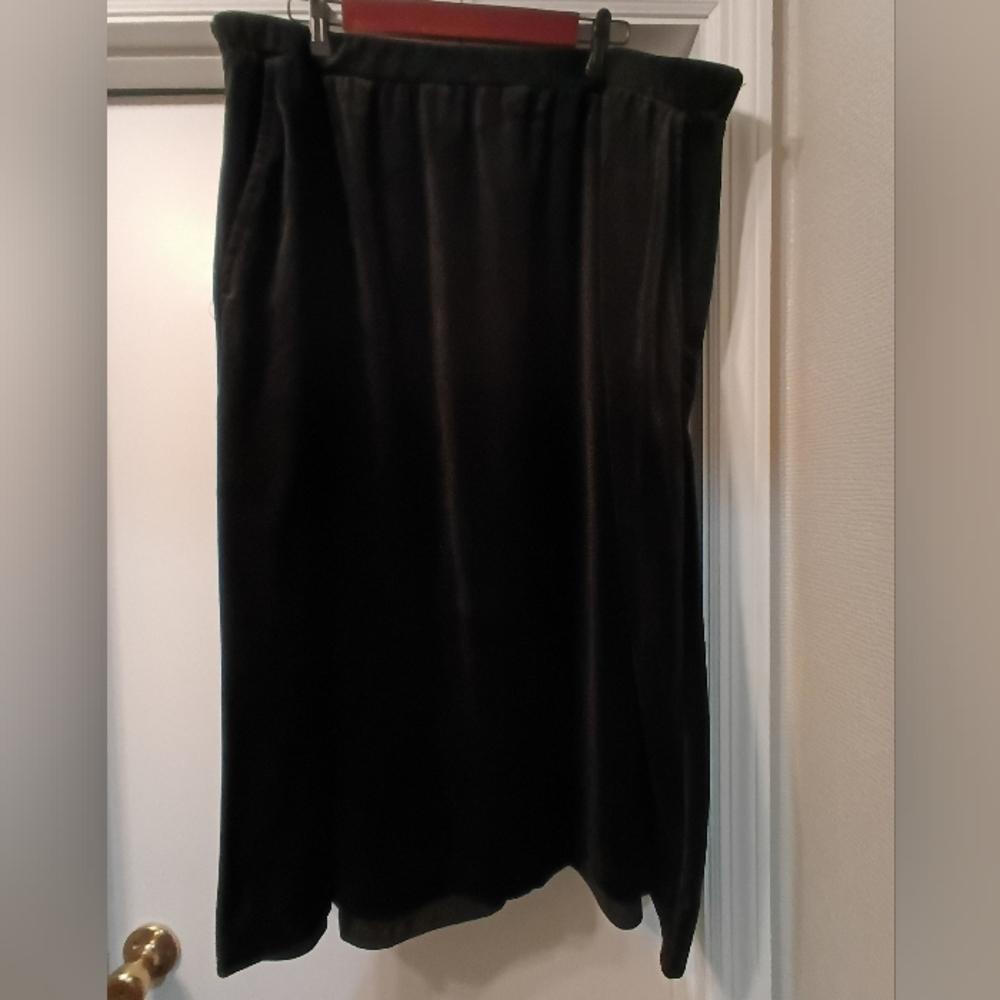 Woman Within Black Maxi Skirt